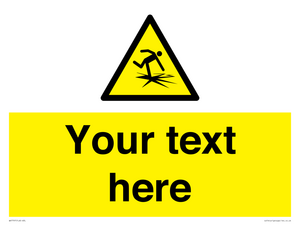 Custom warning thin ice